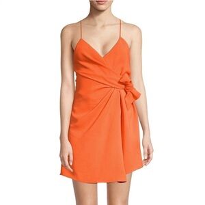 Alice & Olivia Katie Tie Wrap Mini Dress